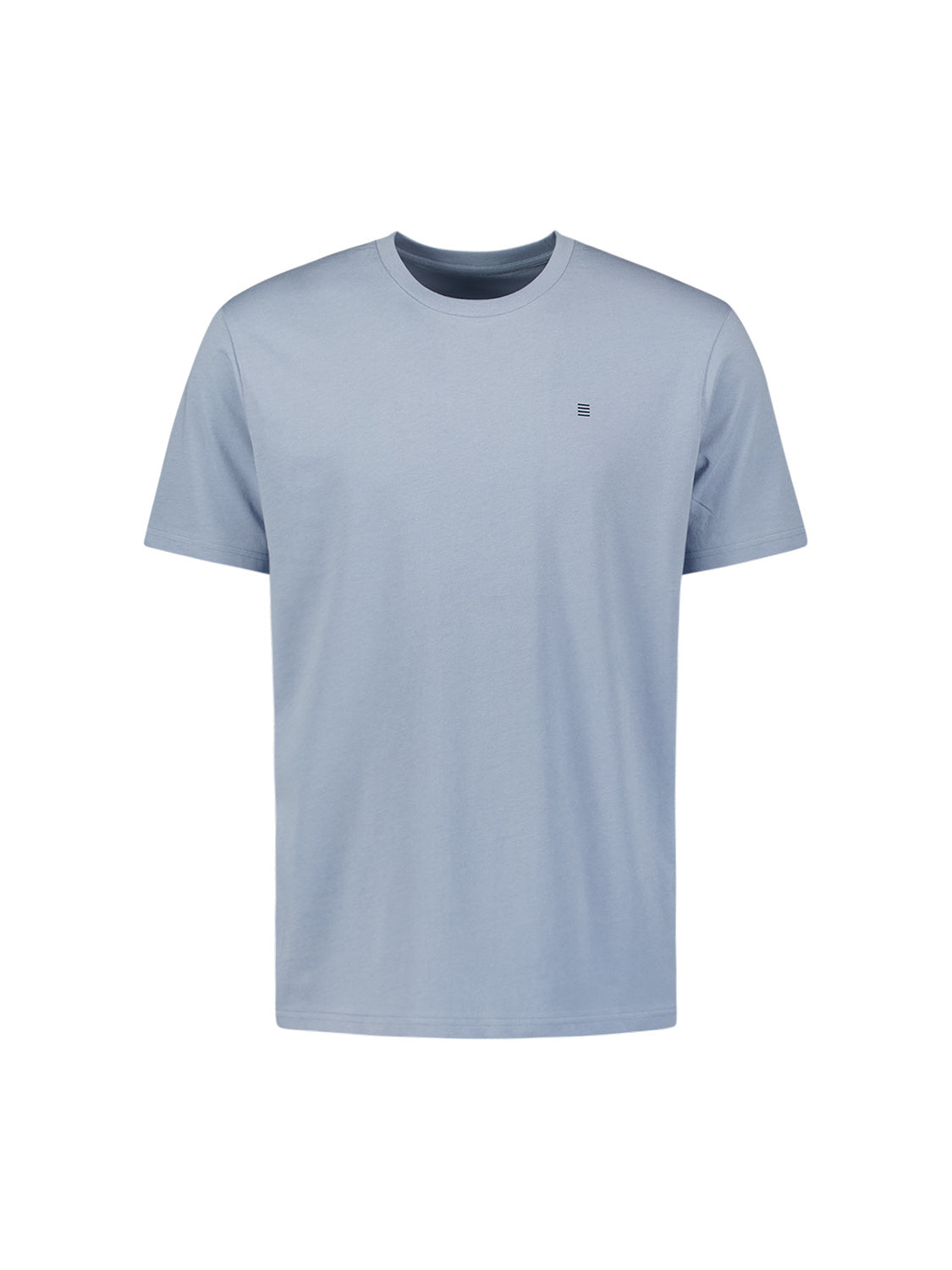 T-Shirt aus Baumwolle - 138-Dusty Blue - Blau
