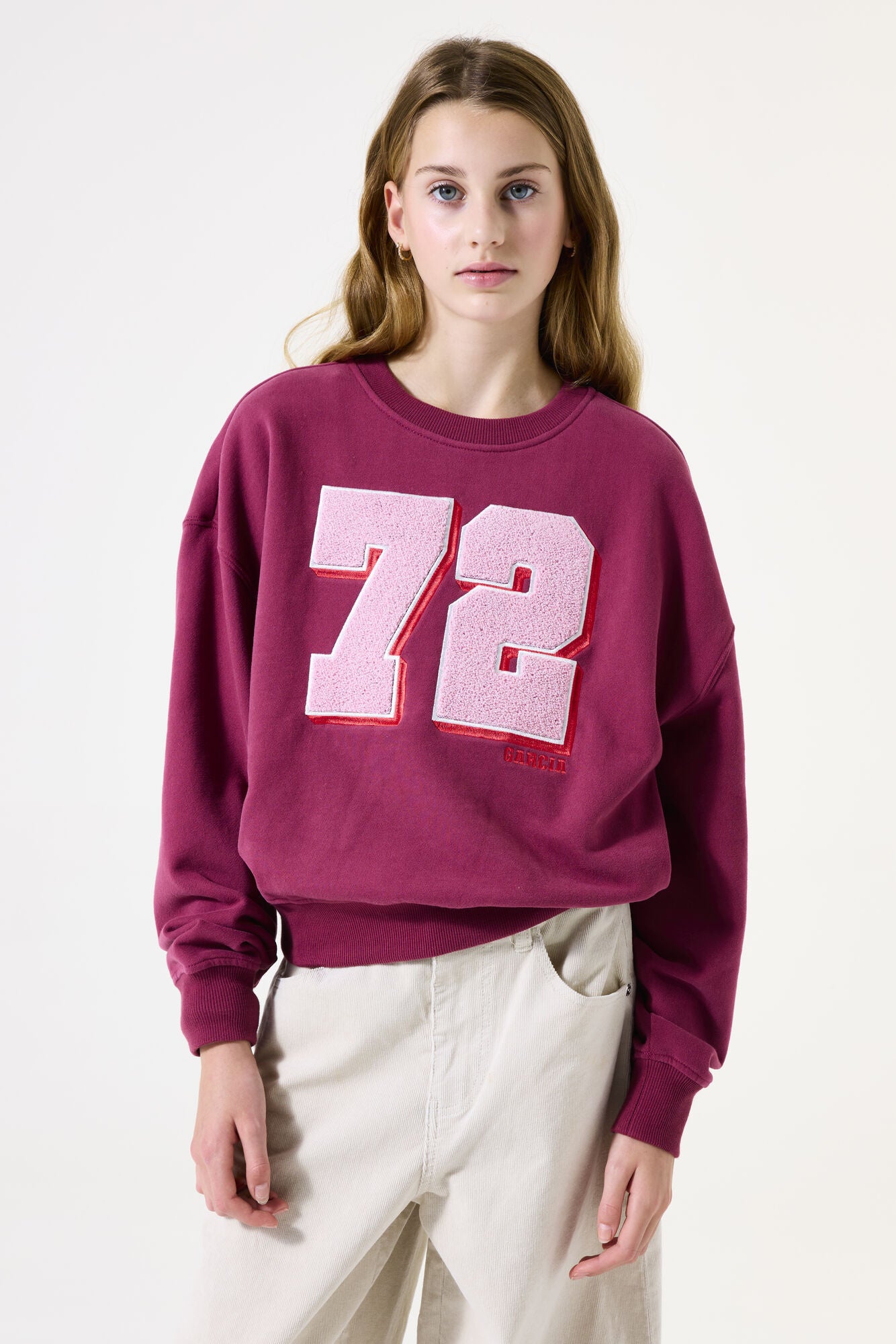 Sweatshirt aus Baumwollmix - 6907-plum rose - Pink
