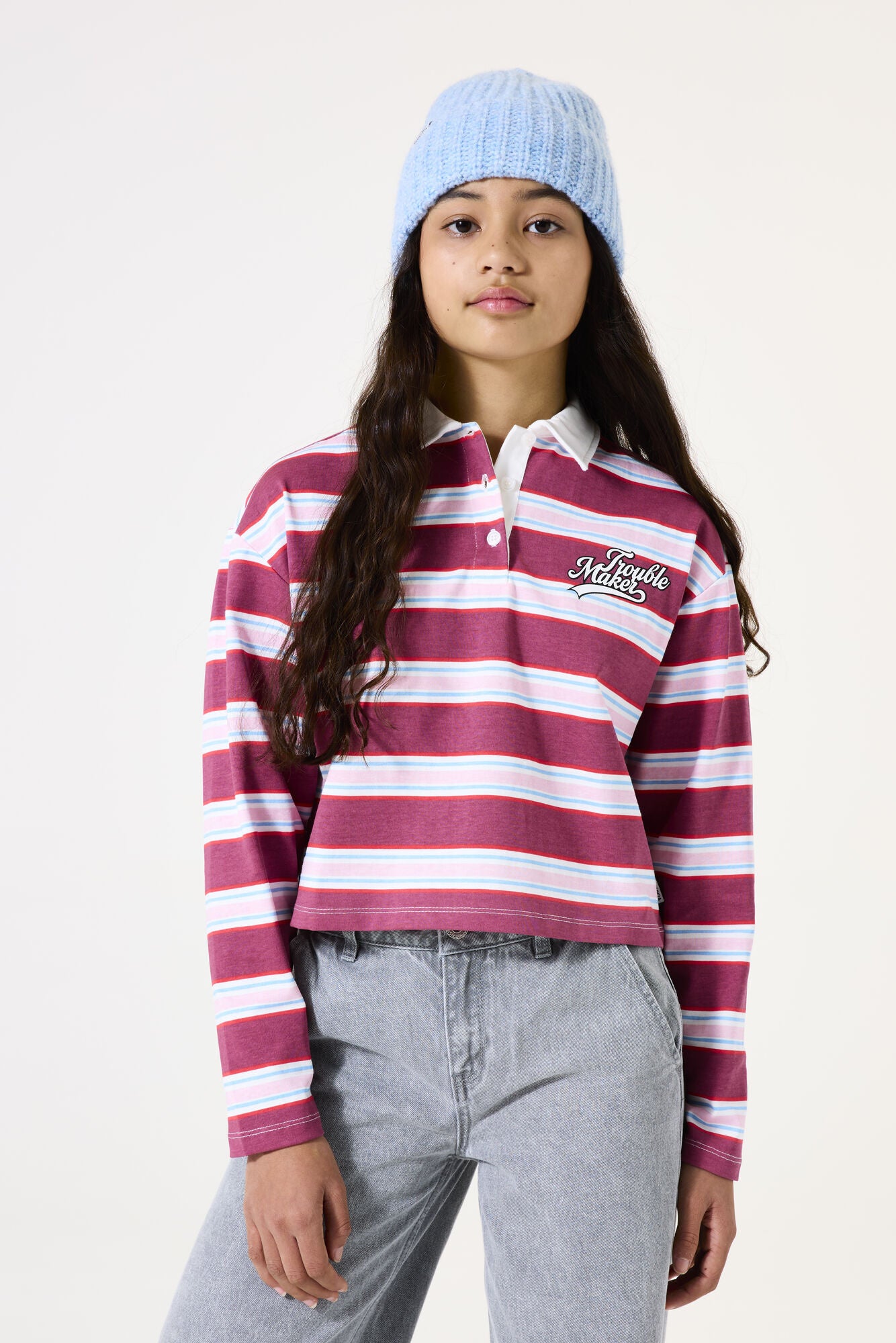 Poloshirt aus Baumwolle - 6907-plum rose - Rosa