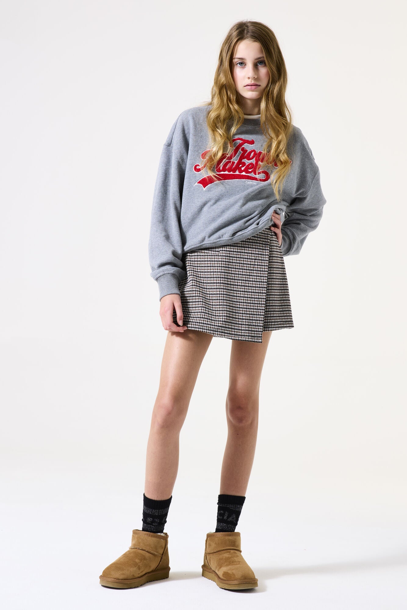 Sweatshirt aus Baumwollmix - 3051-dark grey mel - Grau