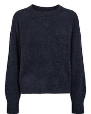 Strickpullover NURIETTE aus Wollmix - 3038 - Blau
