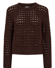Strickpullover aus Woll-Mix - 5698 - Braun