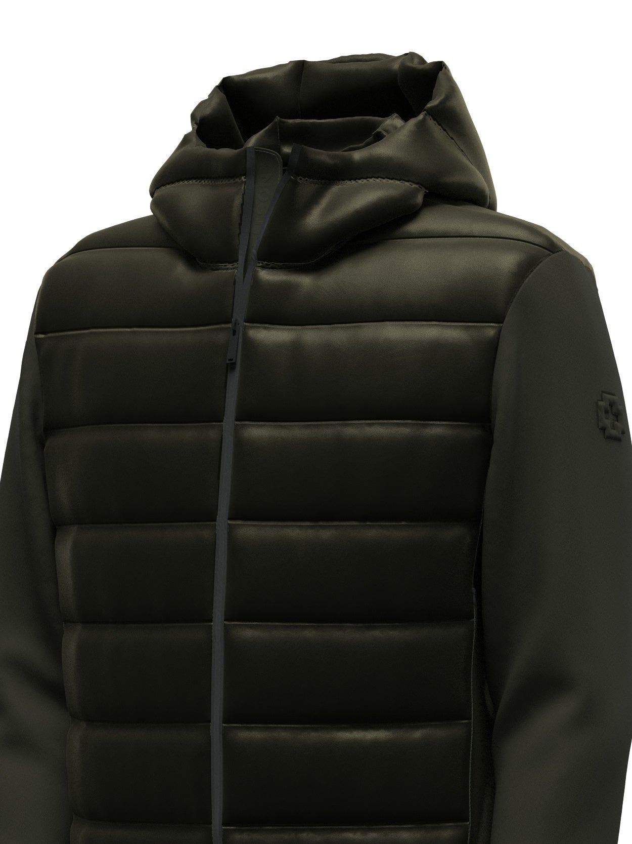 Steppjacke mit Kapuze - 316 - Grün