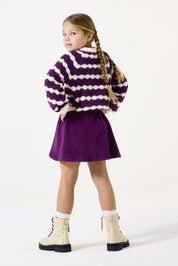 Cordrock Mini aus Baumwolle - 3988-plum purple - Violett