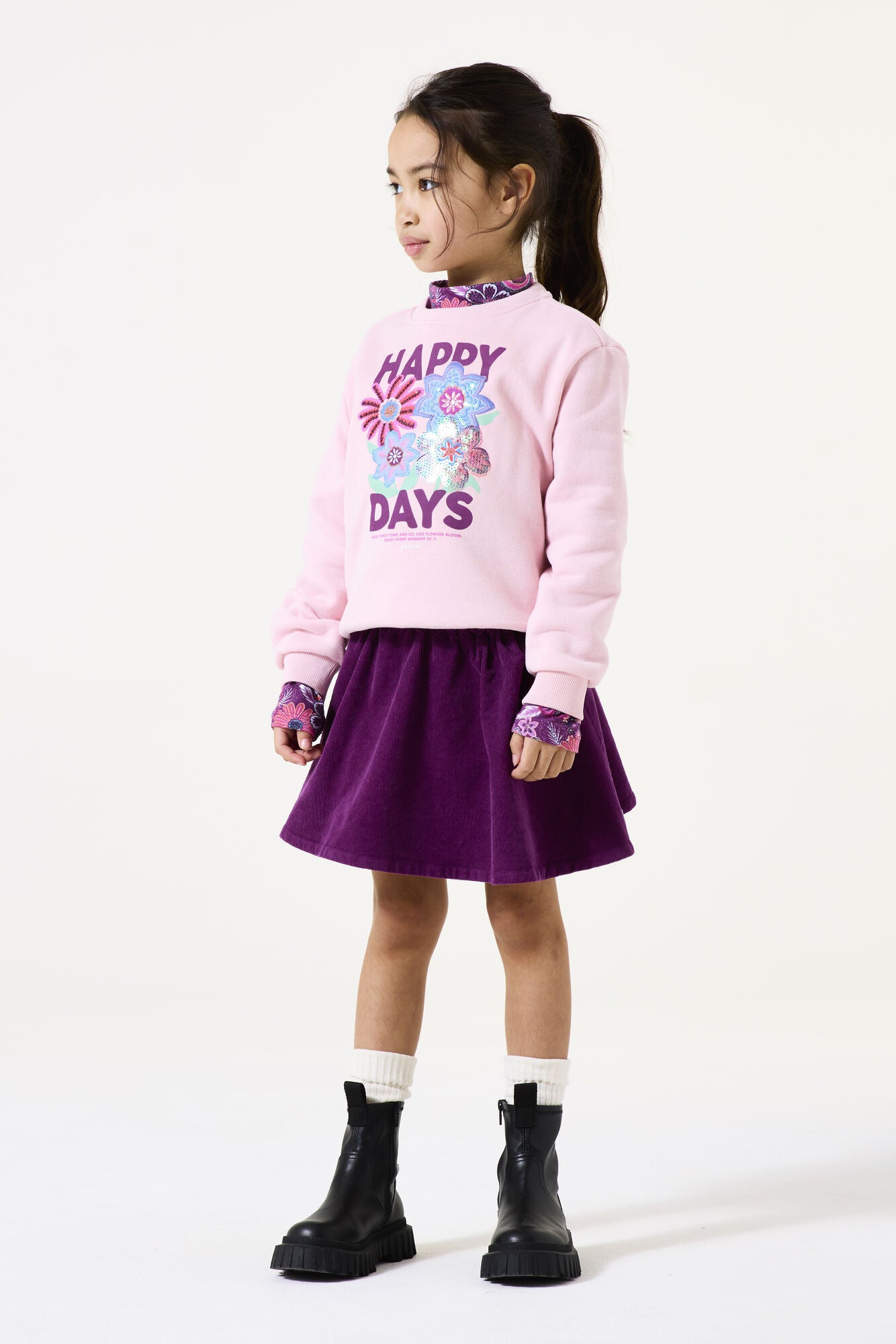 Sweatshirt aus Baumwollmix - 4607-almond blosso - Rosa
