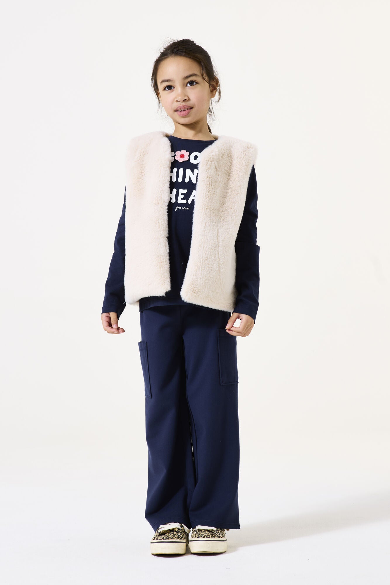 Weste aus Fake Fur - 4240-neutral beige - Creme