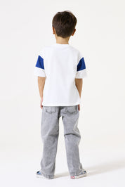 T-Shirt aus Baumwolle - 53-off white - Weiß