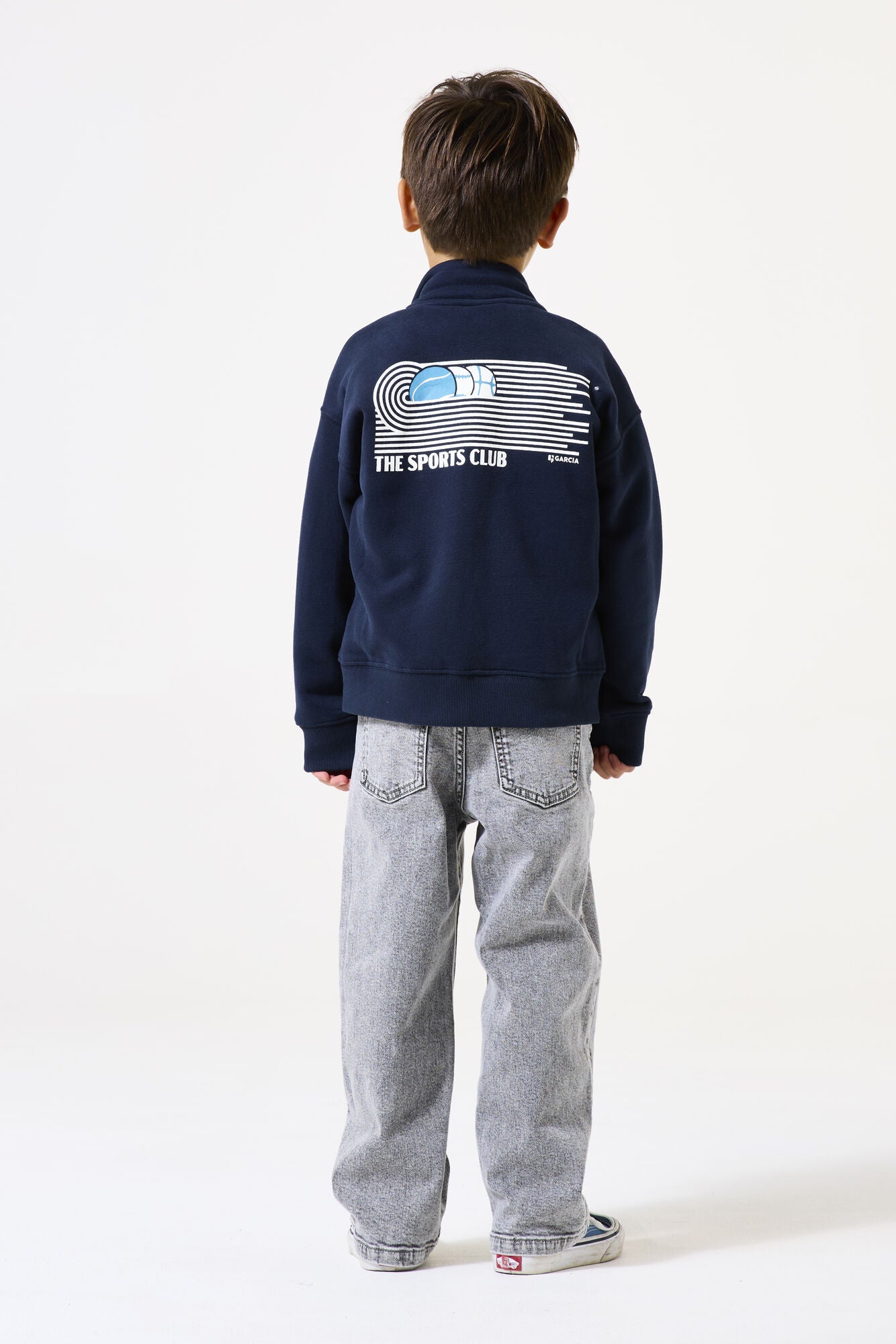 Sweatjacke aus Baumwolle - 6971-space - Blau