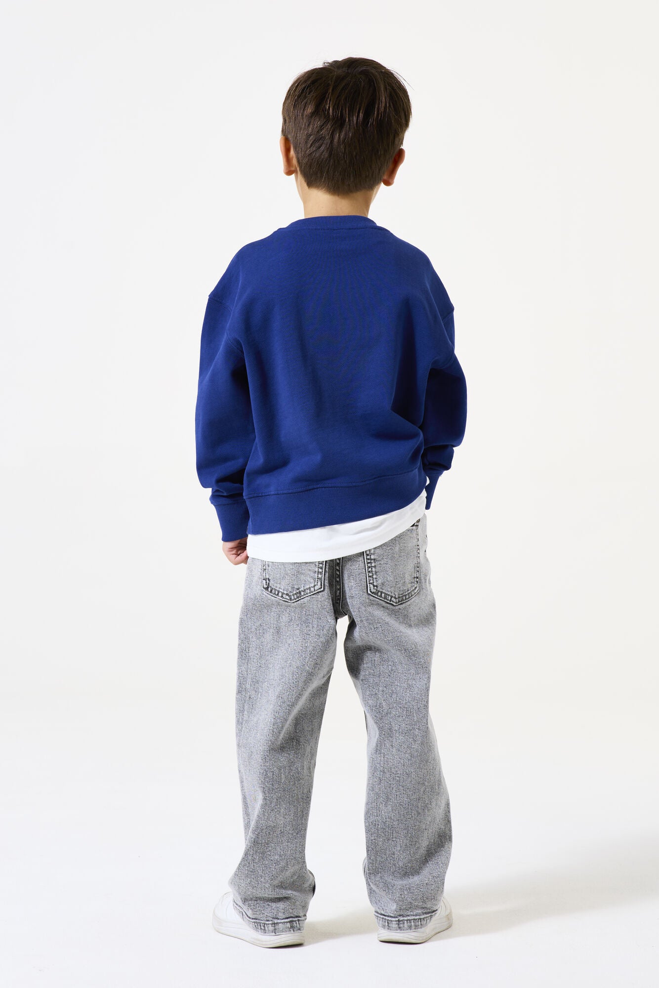 Sweatshirt aus Baumwolle - 7043-royal - Blau