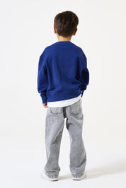 Sweatshirt aus Baumwolle - 7043-royal - Blau