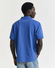 Poloshirt aus Baumwolle - 407-RICH BLUE - Blau