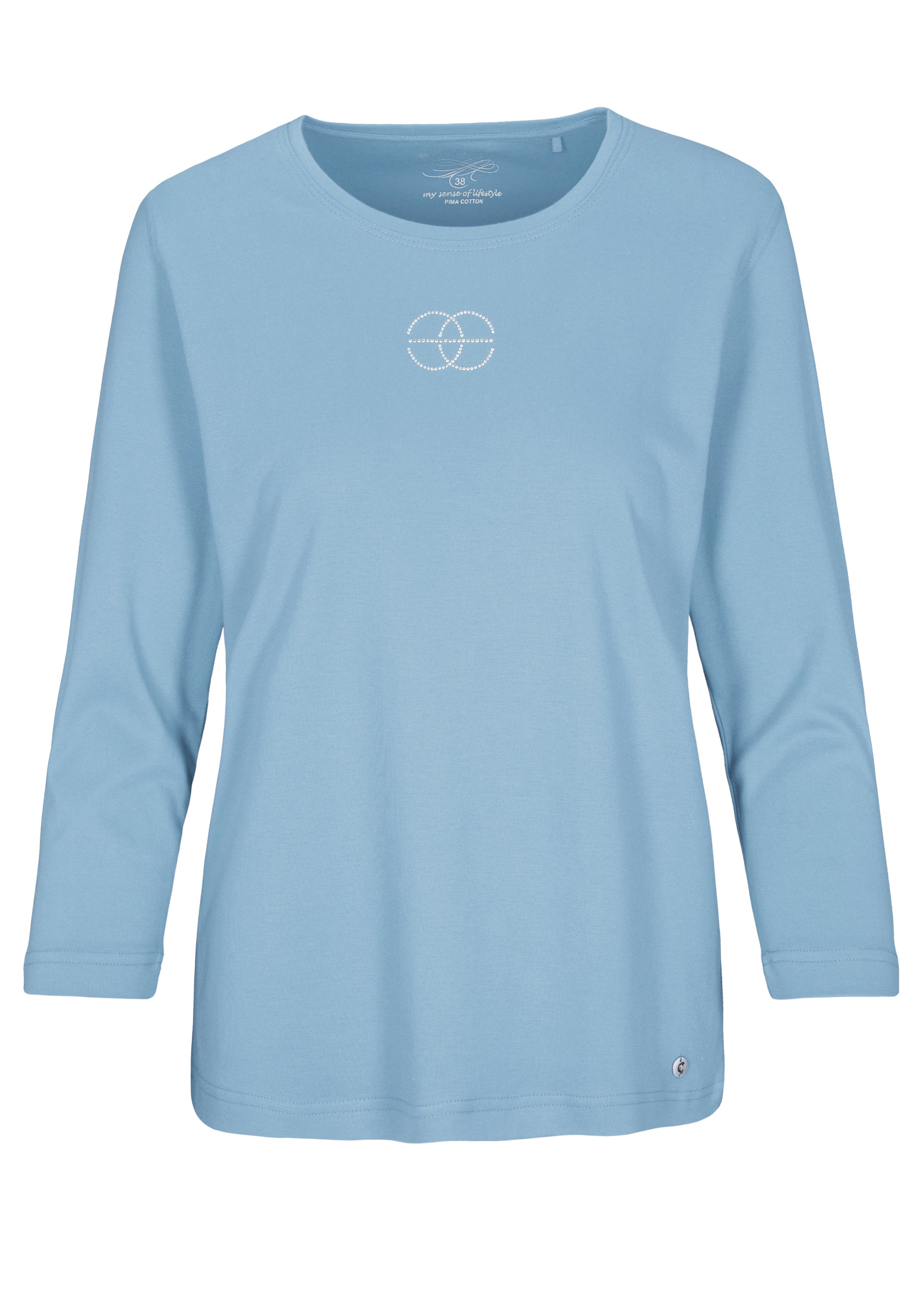 Langarmshirt aus Baumwolle - 616 616 JEANS - Blau
