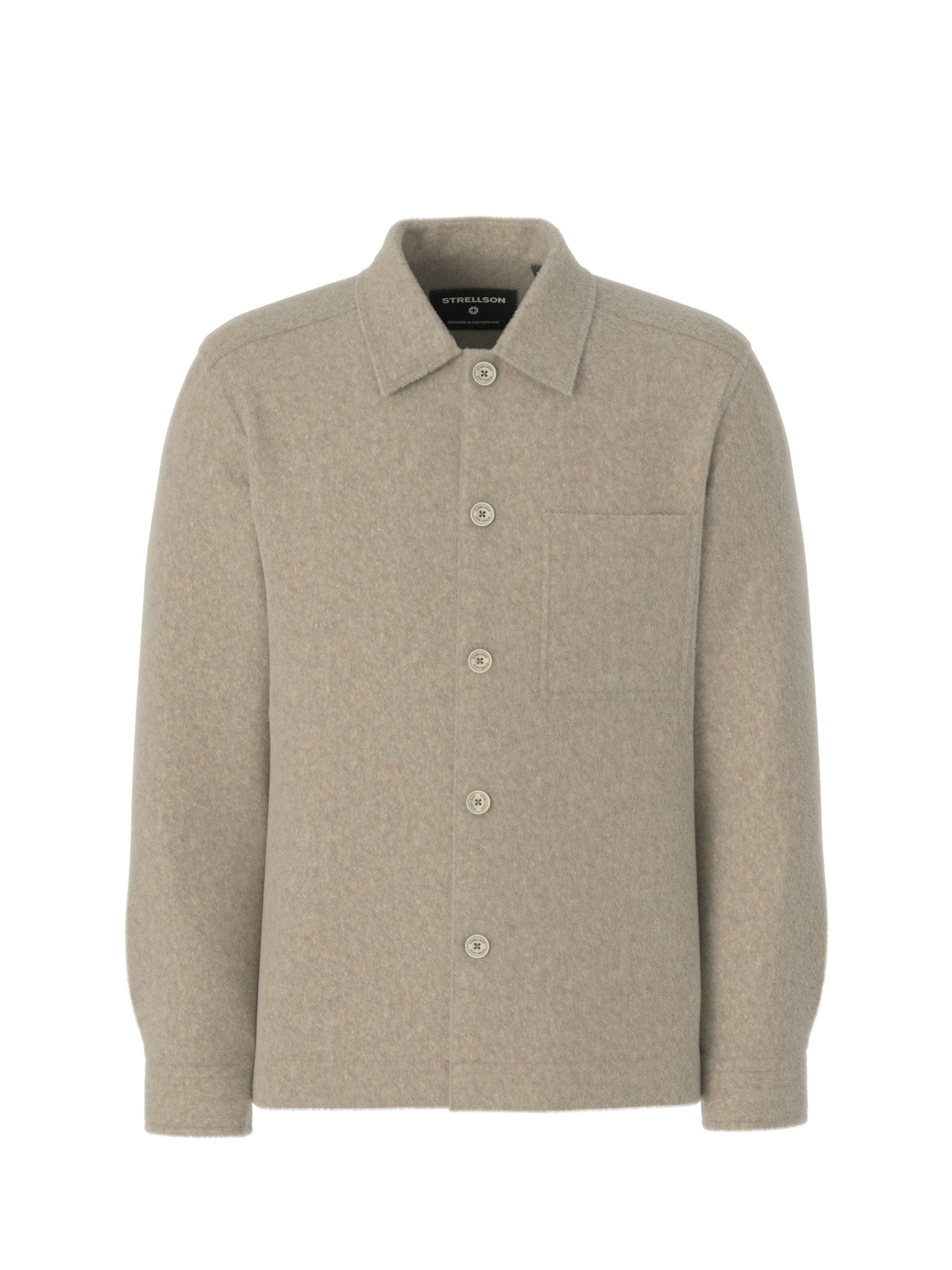 Overshirt aus Wolle - 270 - Beige