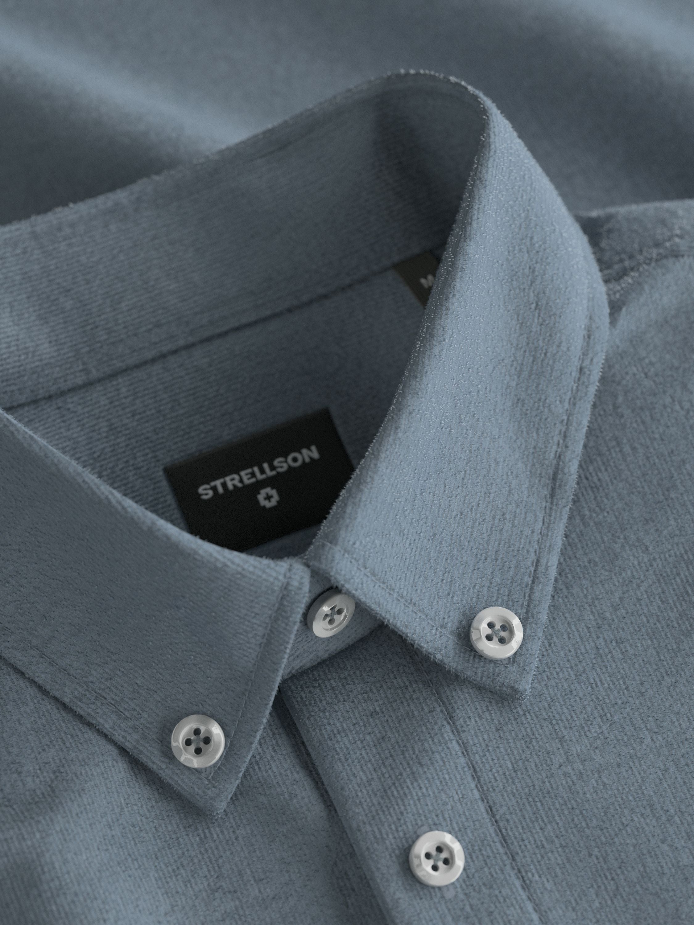 Hemd COREY Regular Fit aus Cord - 442 - Blau