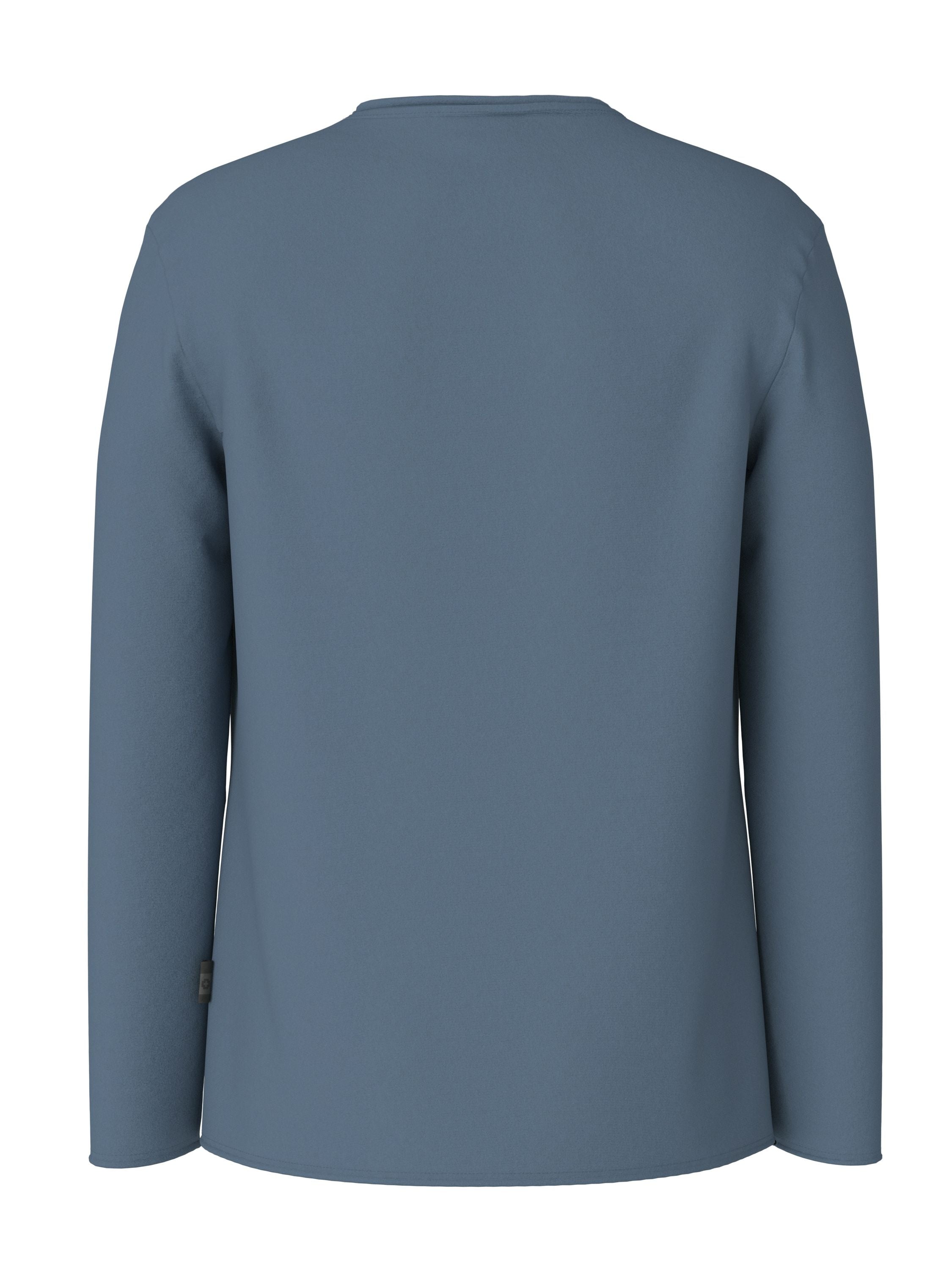 Langarmshirt aus Baumwollmix - 442 - Blau