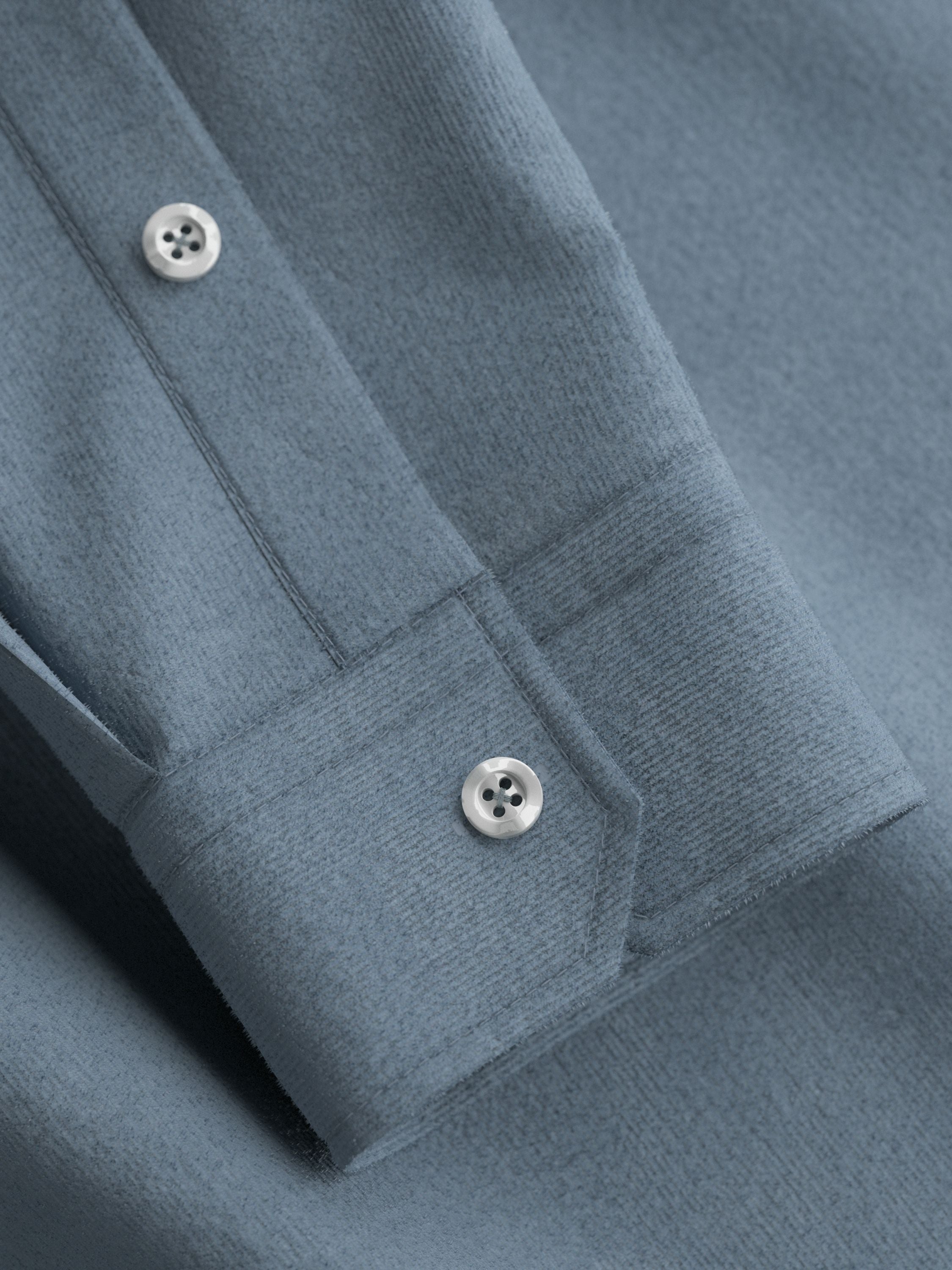 Hemd COREY Regular Fit aus Cord - 442 - Blau