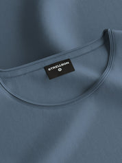 Langarmshirt aus Baumwollmix - 442 - Blau