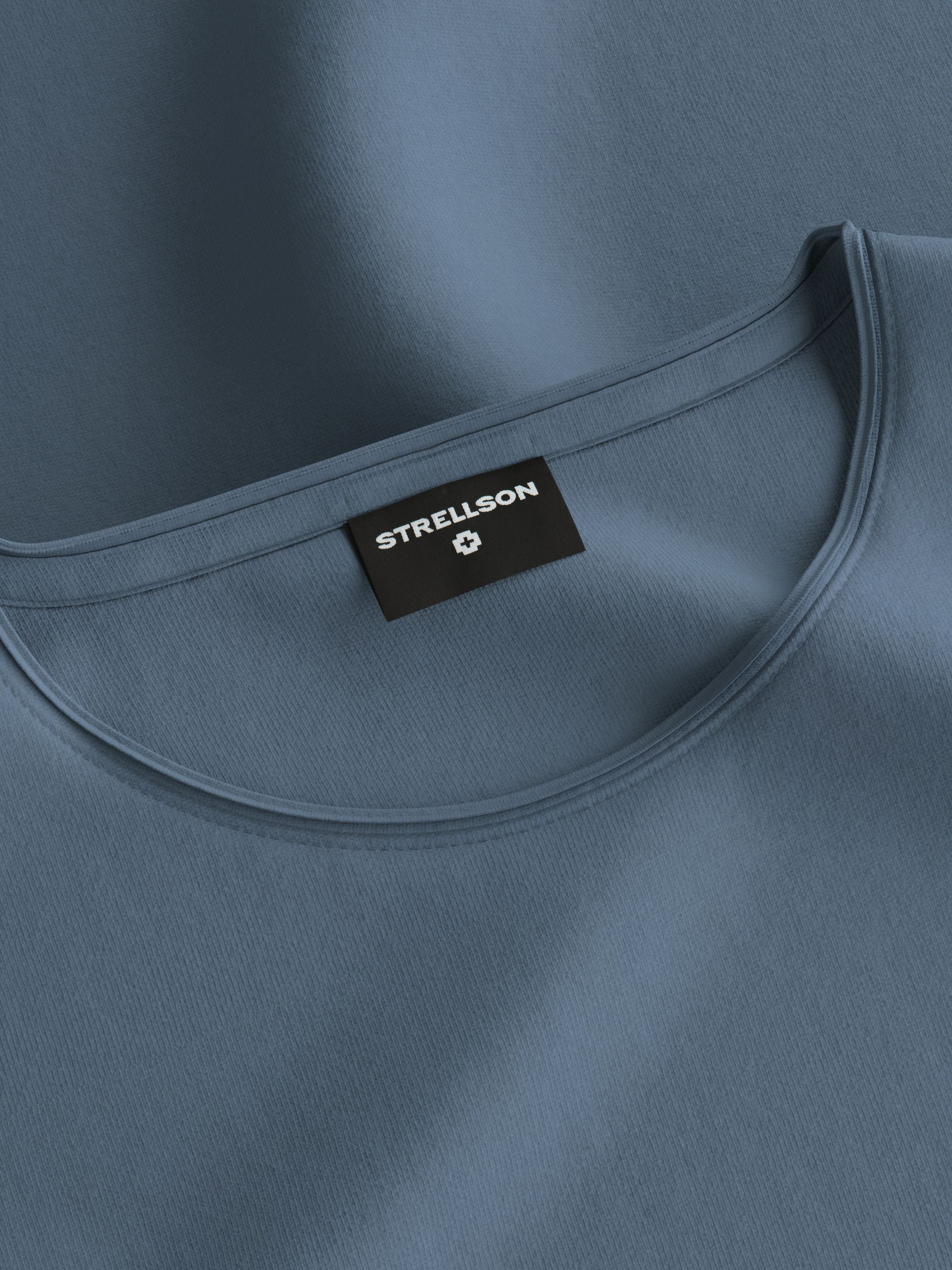 Langarmshirt aus Baumwollmix - 442 - Blau