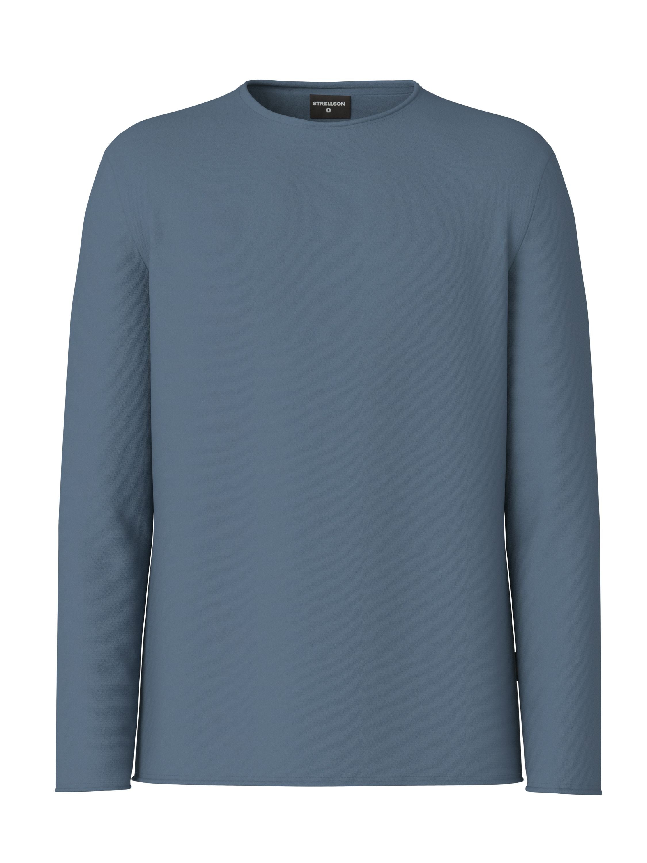 Langarmshirt aus Baumwollmix - 442 - Blau
