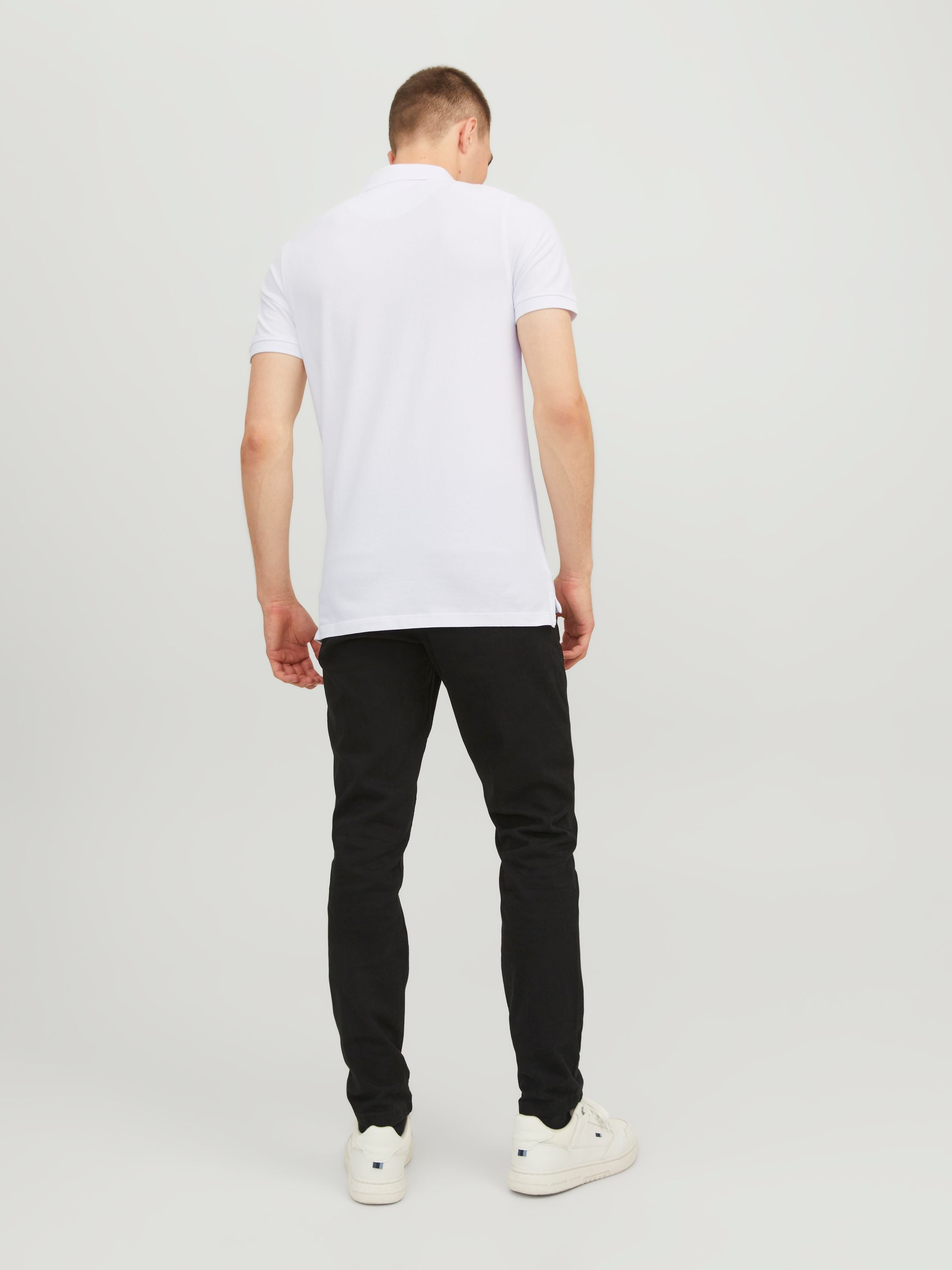 Poloshirt aus Baumwolle - White/TONAL/VAPOR BLUE/SLIM - Weiß