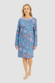 Schlafkleid aus Baumwollmix - 16541 - Blau
