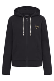 Sweatshirtjacke aus Baumwolle - 10995 - Schwarz