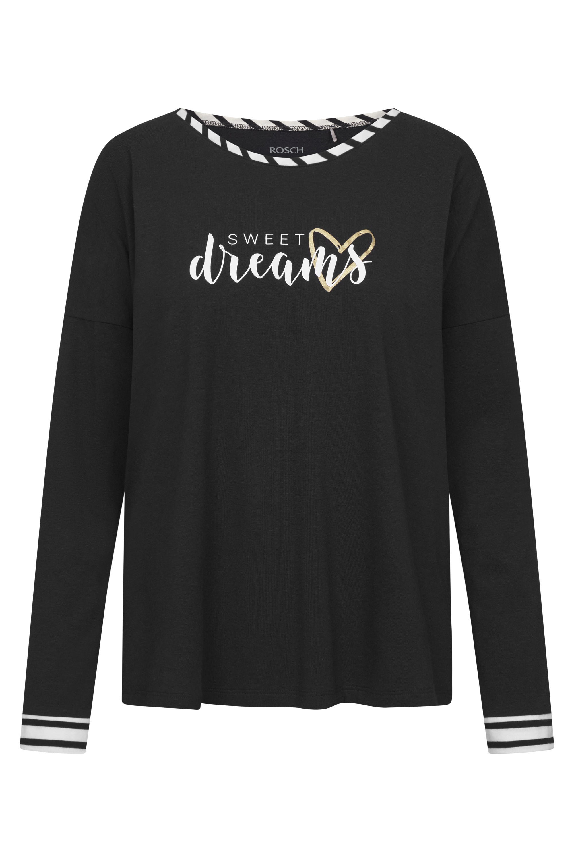 Langarmshirt aus Viskosemix - 10995 - Schwarz
