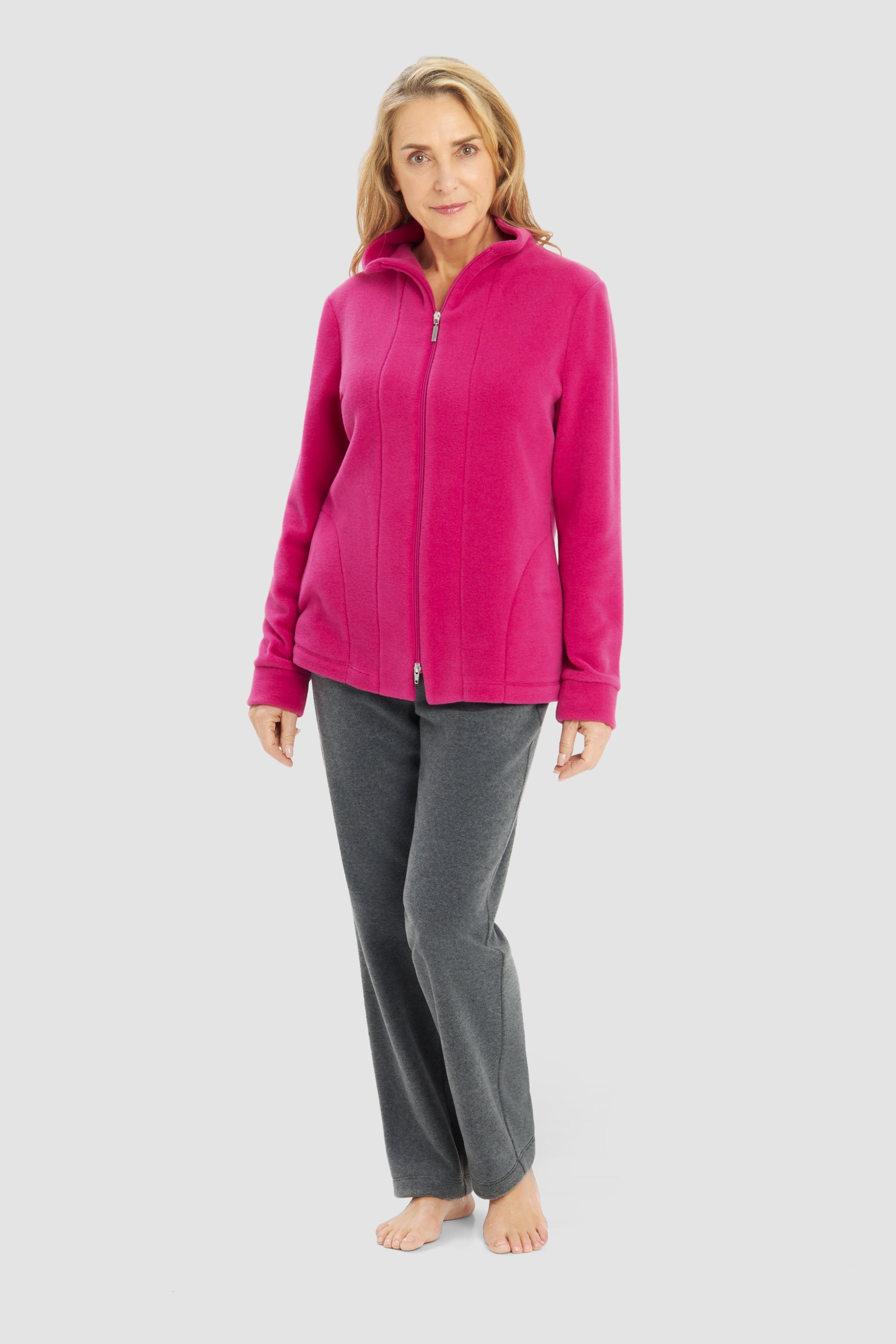 Jogginganzug mit Stehkragen - 16440 - Pink