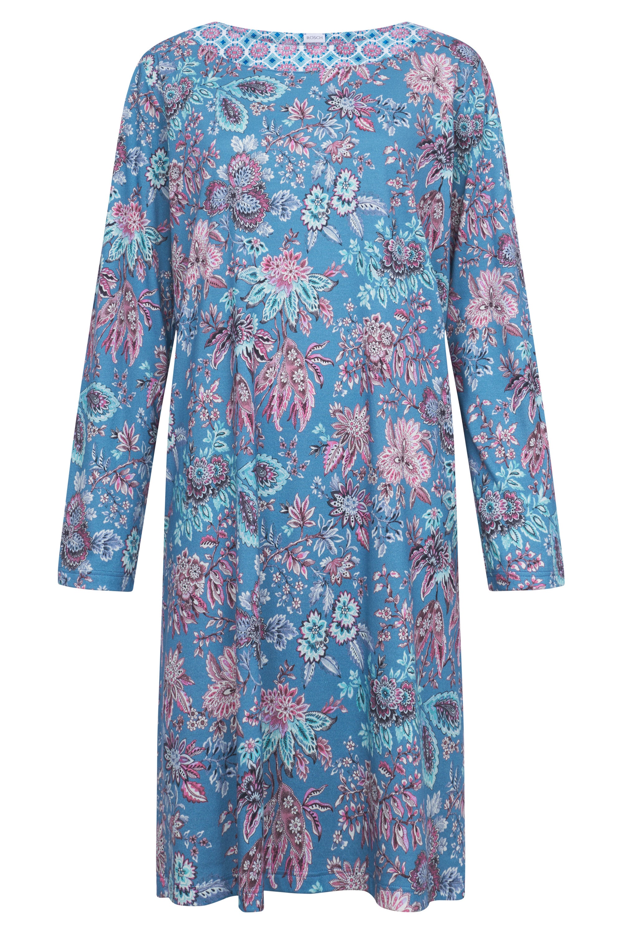Schlafkleid aus Baumwollmix - 16541 - Blau