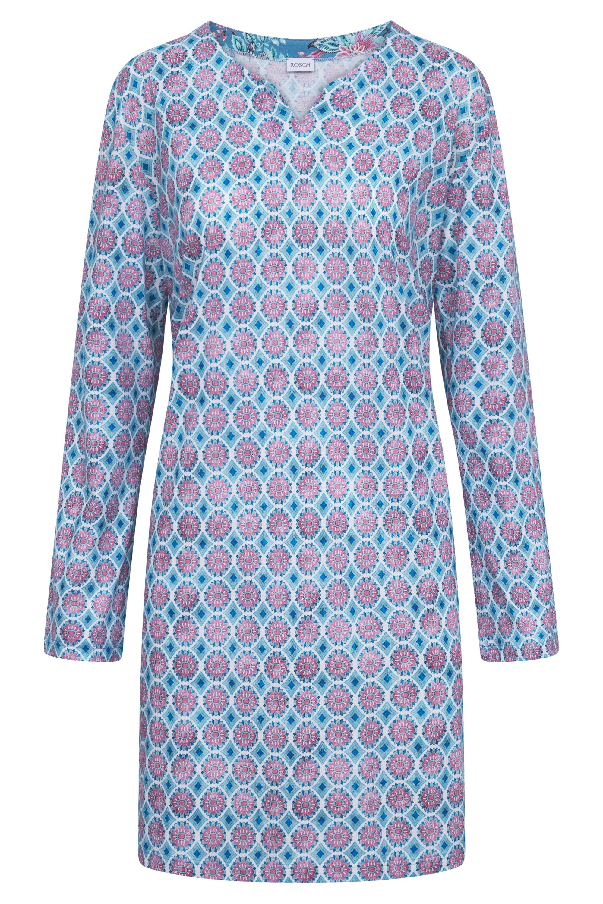 Schlafkleid aus Baumwollmix - 16718 - Blau