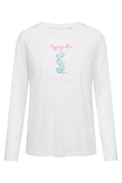 Schlafshirt aus Baumwolle - 10048 - Weiß
