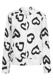 Sweatshirtjacke aus Baumwollmix - 16811 - Weiß