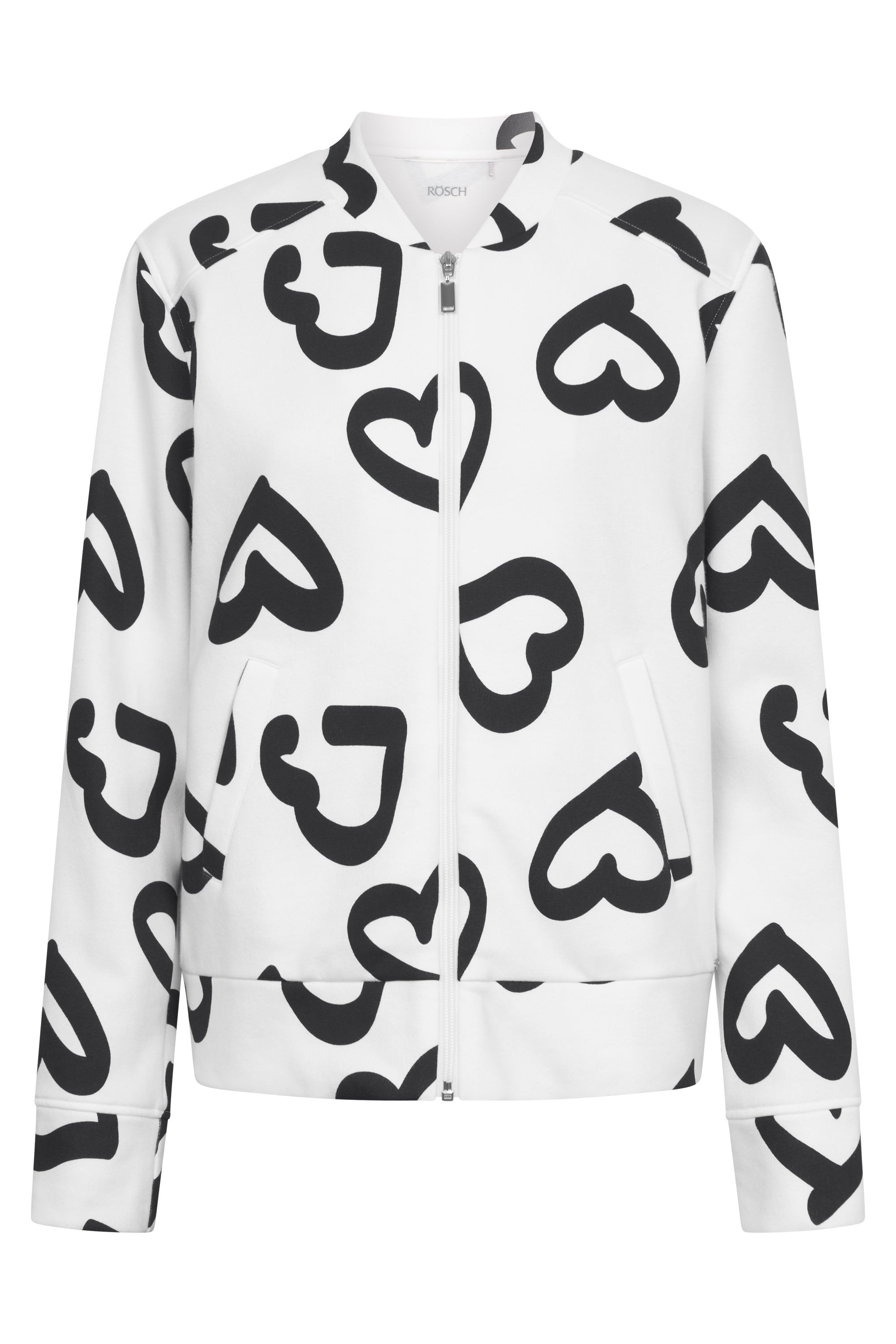 Sweatshirtjacke aus Baumwollmix - 16811 - Weiß