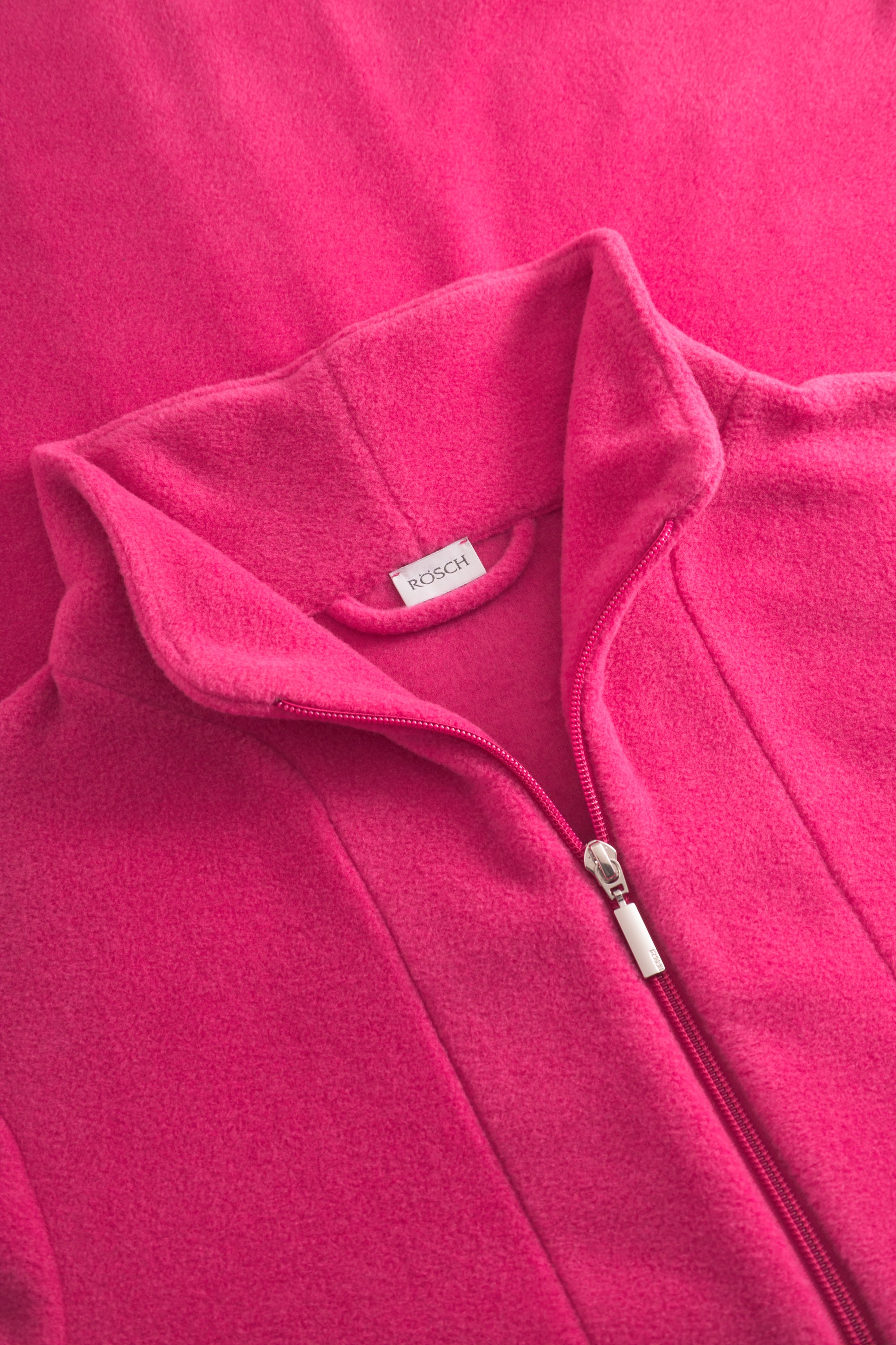 Fleecerobe mit Troyerkragen - 10012 - Pink