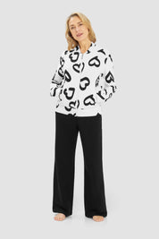 Sweatshirtjacke aus Baumwollmix - 16811 - Weiß