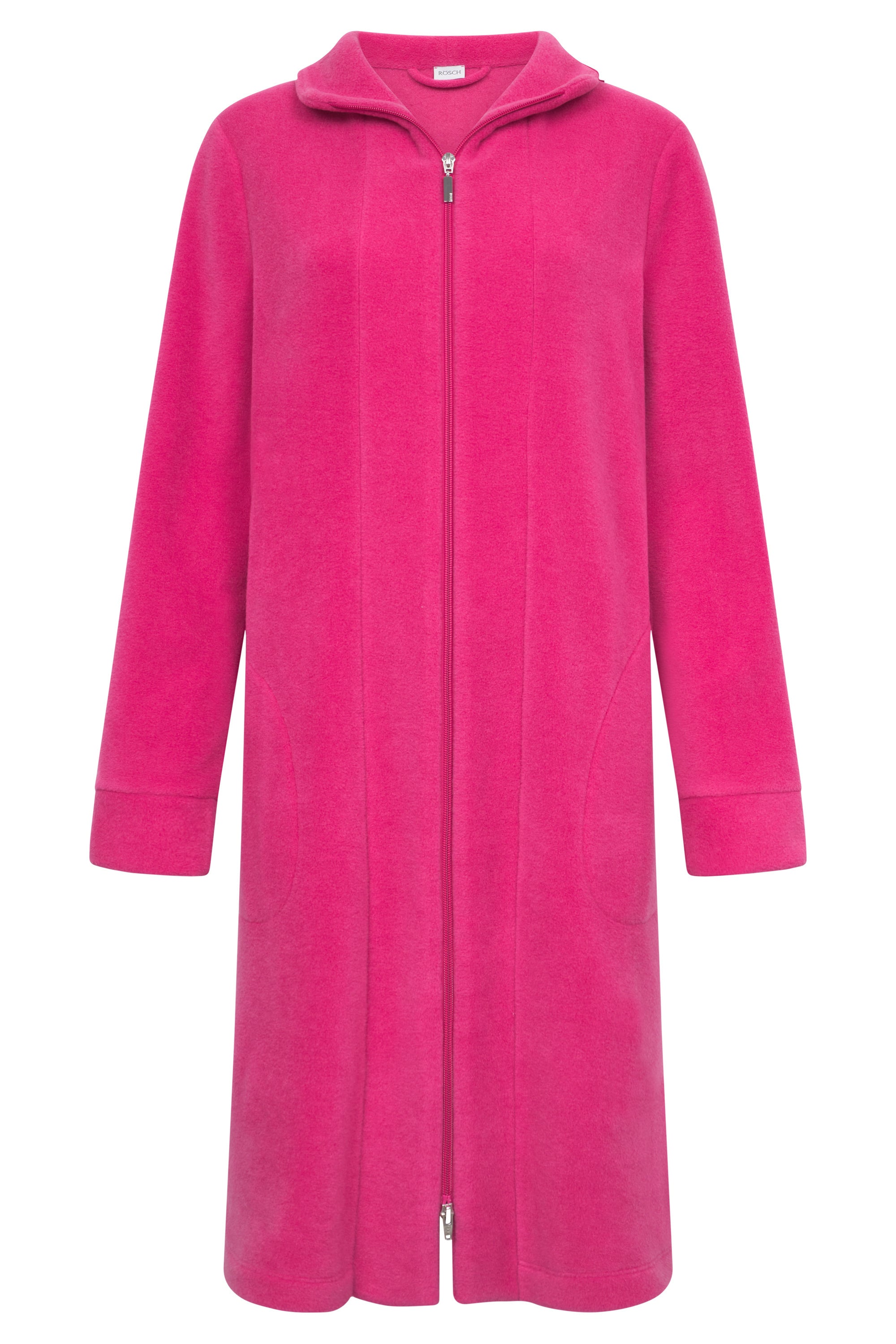 Fleecerobe mit Troyerkragen - 10012 - Pink