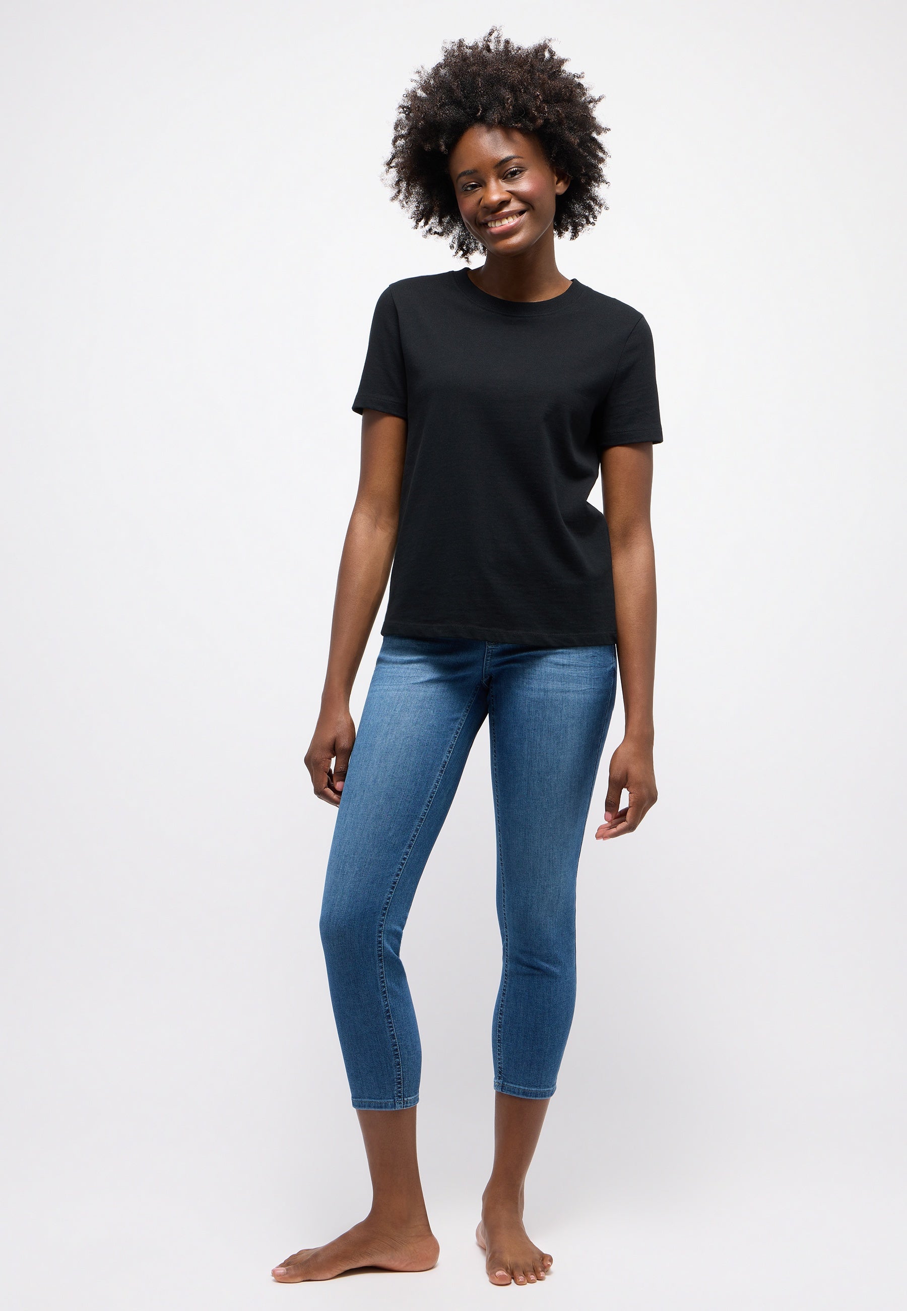 Jeans Slim Fit - 3358-mid blue used - Blau