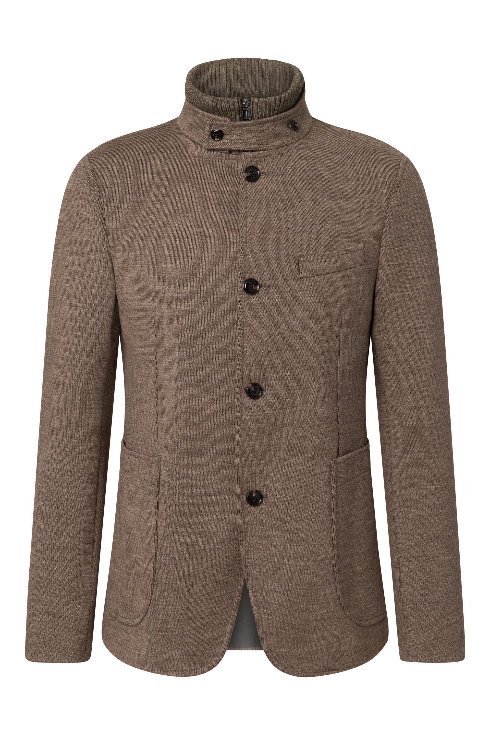 Sakko Slim Fit mit Stehkragen - 279 - Braun