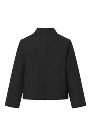 Jacke Regular Fit aus Wolle - Black - Schwarz