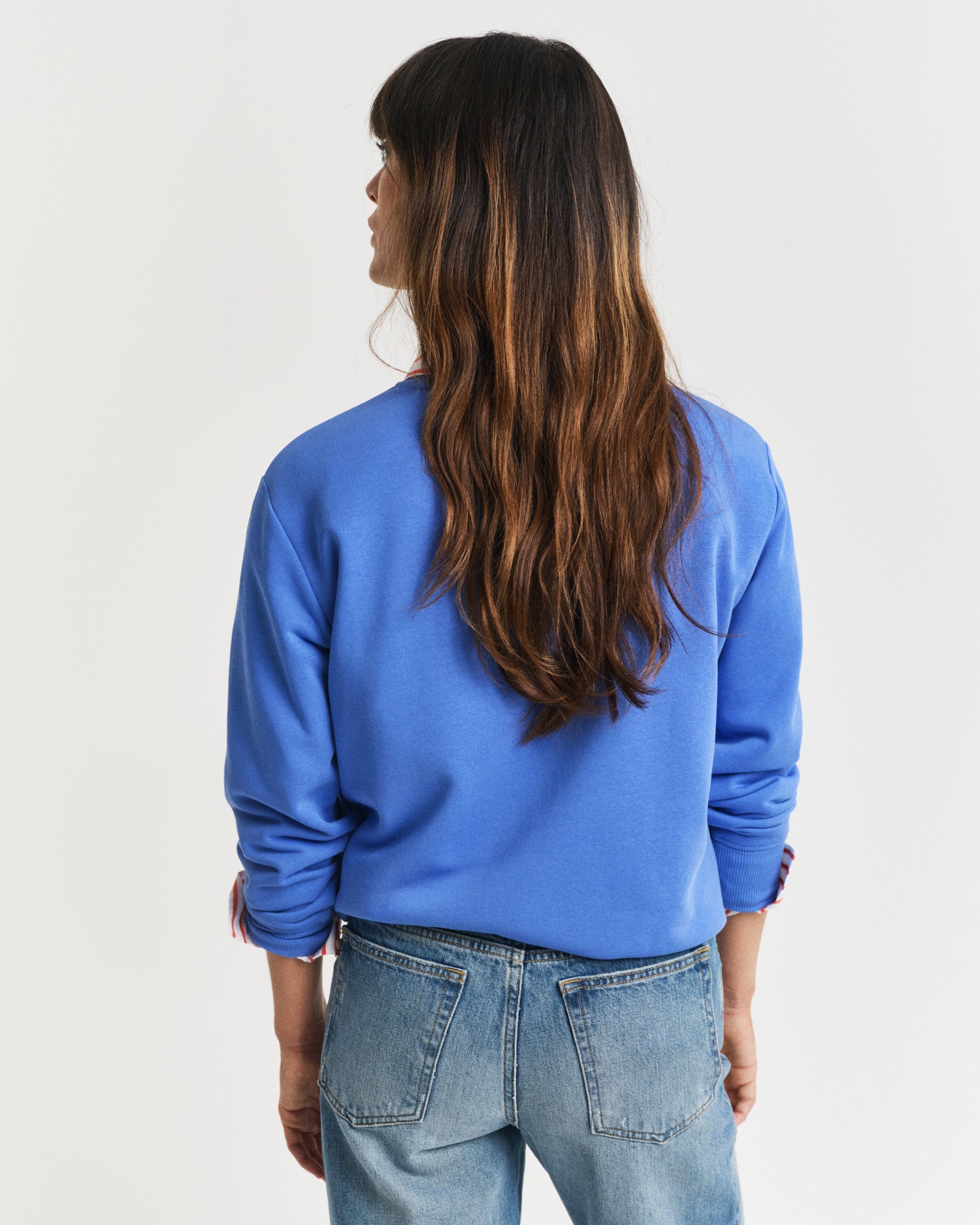 Sweatshirt aus Baumwolle - 419-PERFECT BLUE - Blau