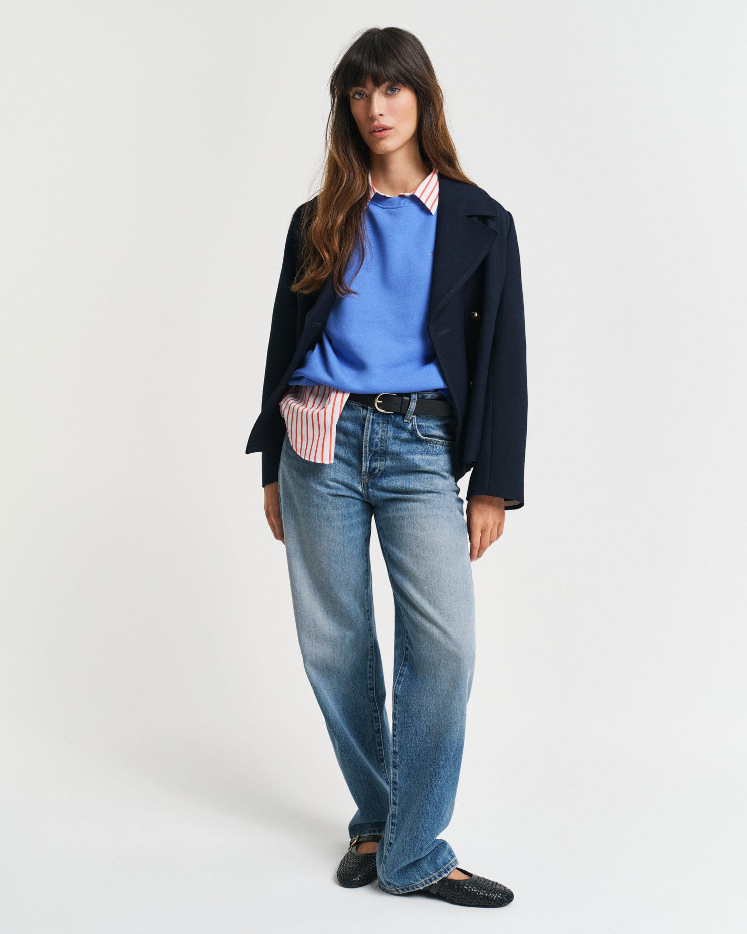 Sweatshirt aus Baumwolle - 419-PERFECT BLUE - Blau