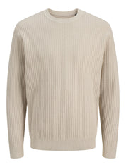 Strickpullover aus Baumwolle - Simply Taupe/Twist/Zizag struc - Beige