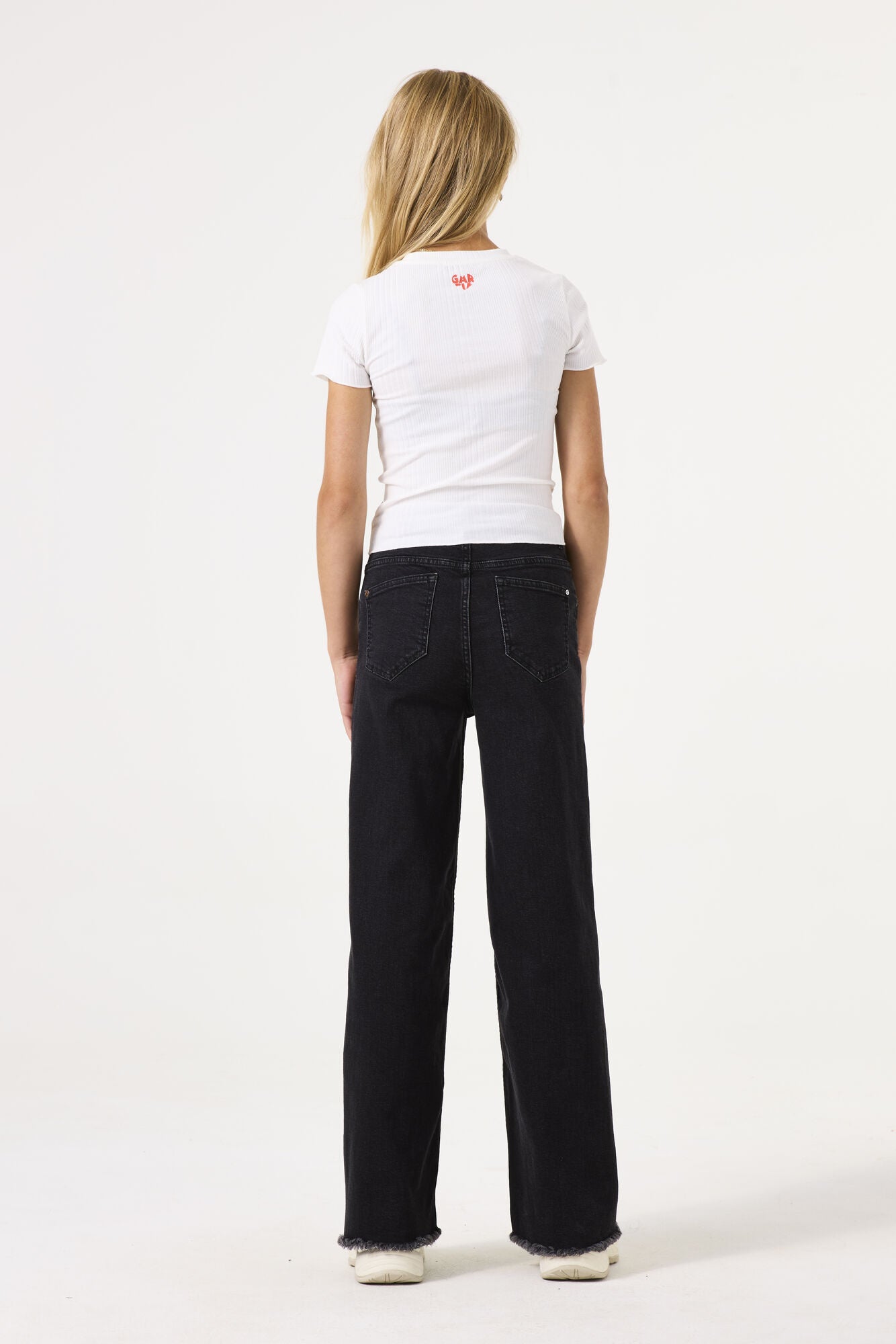 Jeans Wide Leg - 9431-dark used - Schwarz