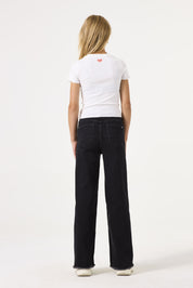 Jeans Wide Leg - 9431-dark used - Schwarz