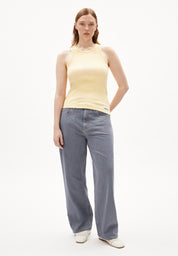 Geripptes Tanktop - 3057-early yellow - Gelb