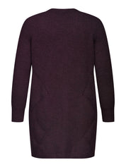 Strickjacke - Mauve Wine/MELANGE - Rot