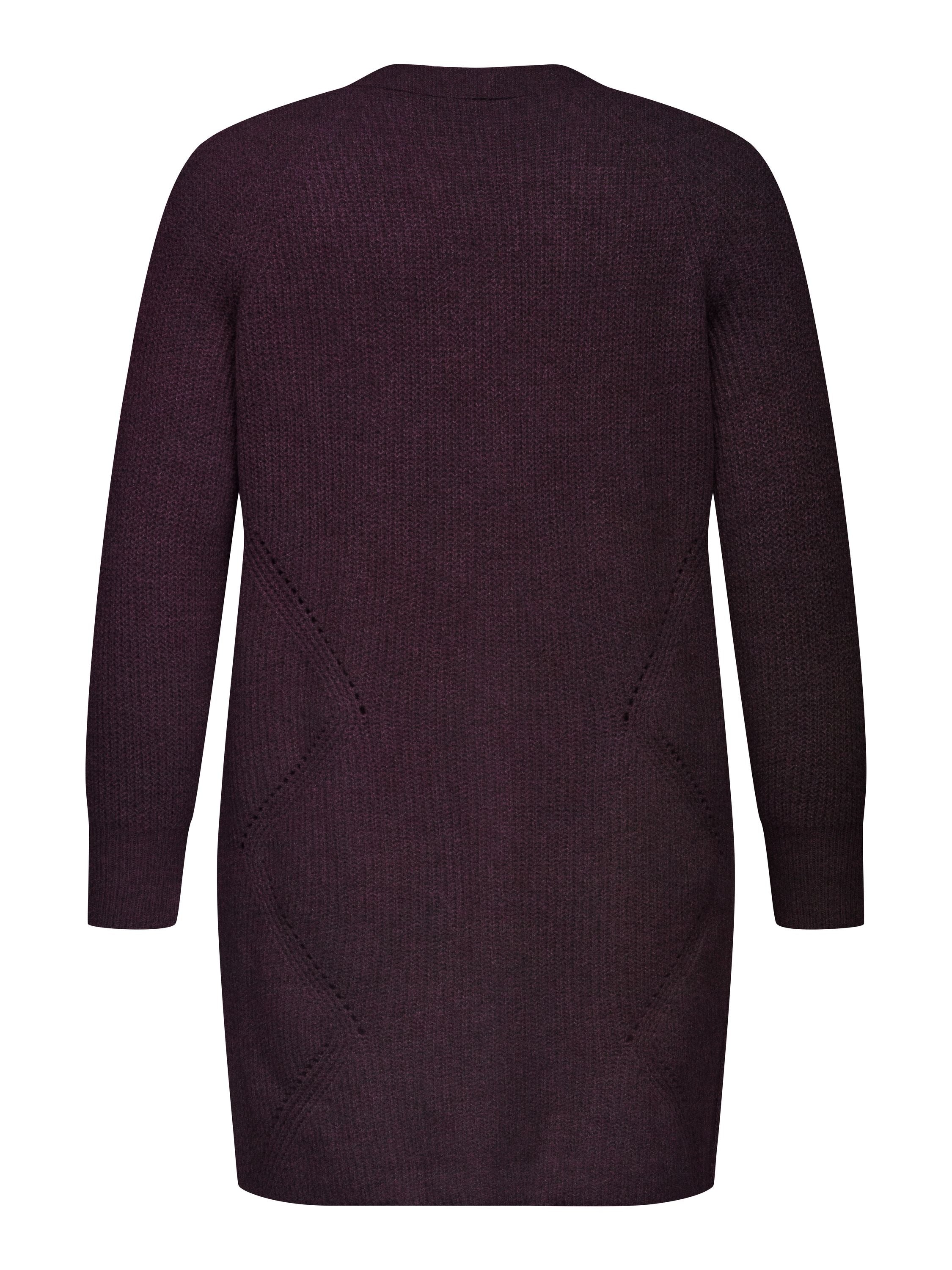 Strickjacke - Mauve Wine/MELANGE - Rot