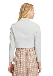 Kurze Jeansjacke - 1000-Bright White - Weiß