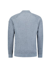 Strickpullover mit Troyerkragen - 138-Dusty Blue - Blau