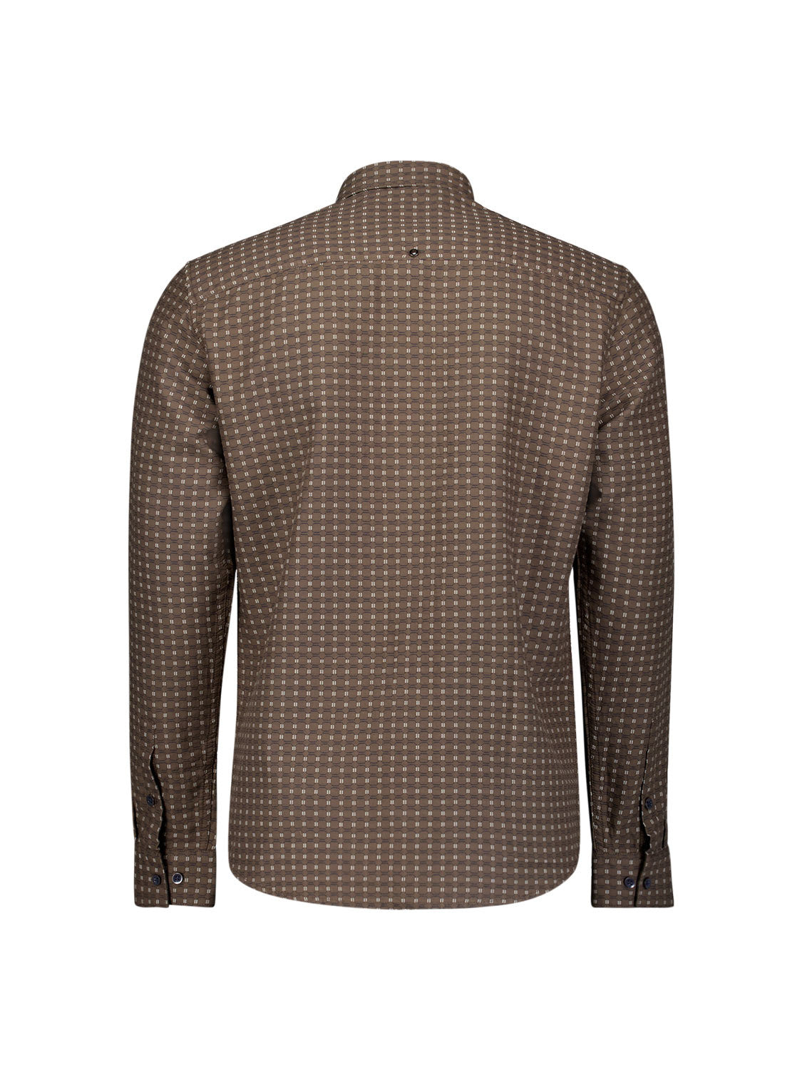 Jacquard Hemd Regula Fit - 044-Taupe - Braun